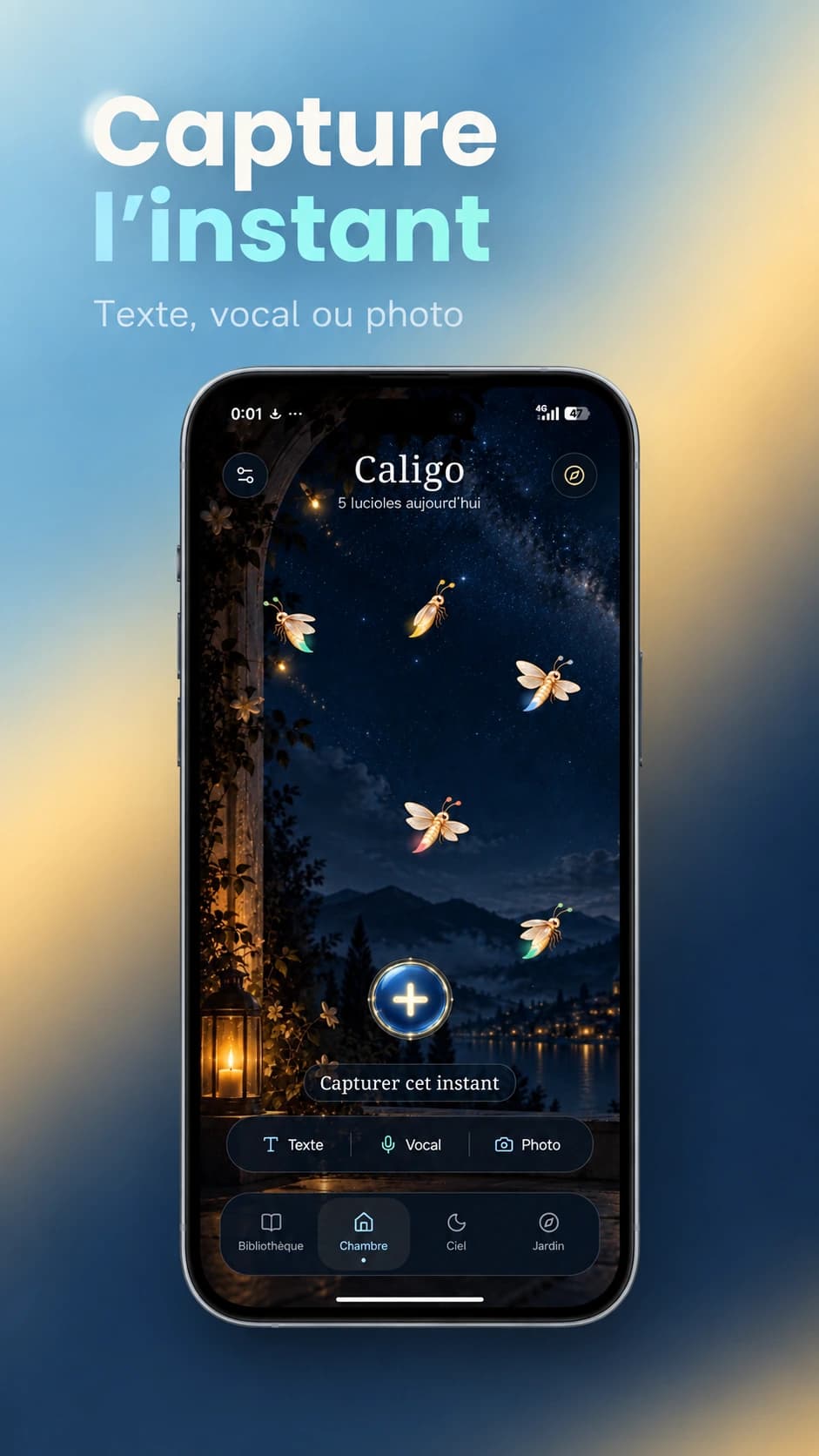 La Chambre Night et ses lucioles, capture d’un instant par texte, vocal ou photo